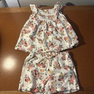 Disney Jumping Beans Minnie Mouse Cotton Short Set Toddler Girl Size 4T